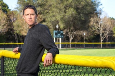Nick Taylor aka T.T. Monday author of the baseball-themed novel Set Up Man. Photographed at Burgess Park in Menlo Park, CA on March 21, 2014 by Scott R. Kline.